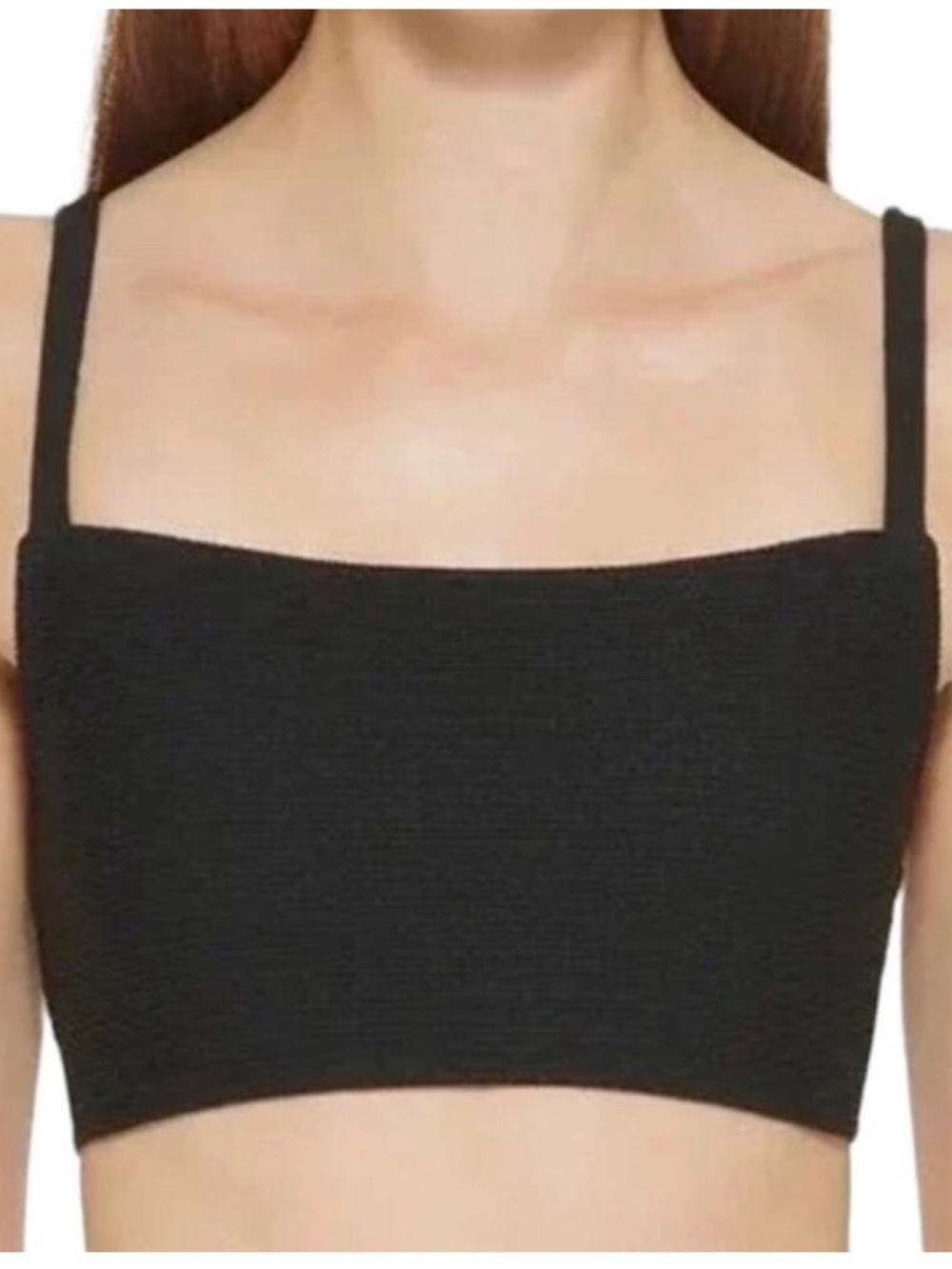 DKNY Black Swim Top XS Textured Bralette NWT